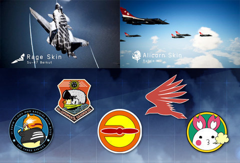 Ace Combat 7 Will Be Releasing A Free Update On April 2 That Will Allow You To Use 9 Different Skins Emblem Of Kotobuki Squadron In The Wilderness Collaboration Also Appears Japan